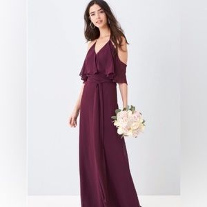 Ceremony by Joanna August Plum Off Shoulder Gown